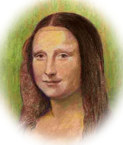 Pencil Paintings - Pencil Portraits - Brown and White Head and Shoulder Pencil Portrait