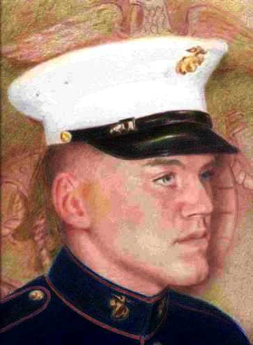  Pencil Paintings - Pencil Portraits - Prismacolor Portrait - Full Color Head and Shoulder Military Portrait
